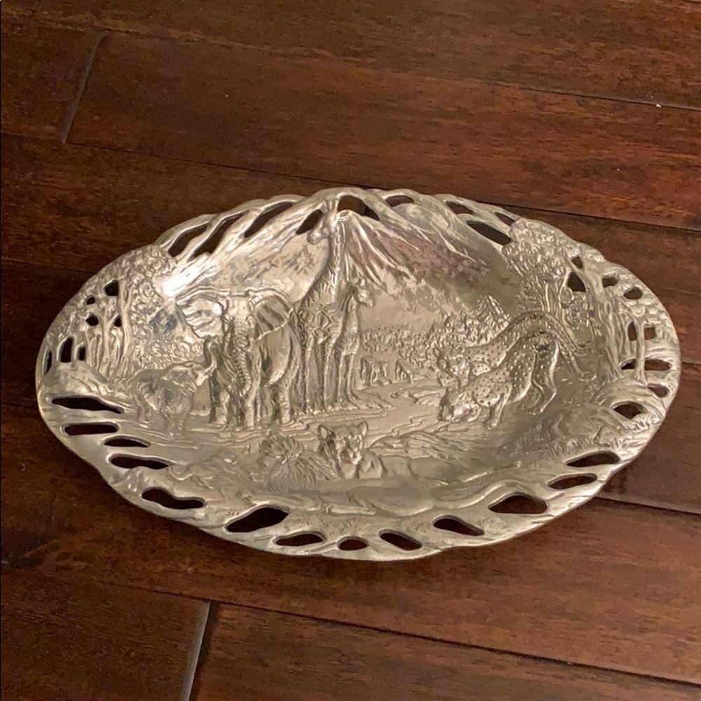 Arthur Court SIGNED Safari Oval Platter 1990